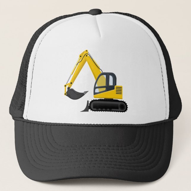 Gorra De Camionero Excavadora, diseño de máquinas de excavación (Anverso)