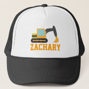 Gorra De Camionero Excavadora Naranja, Vehículos de Construcción, par