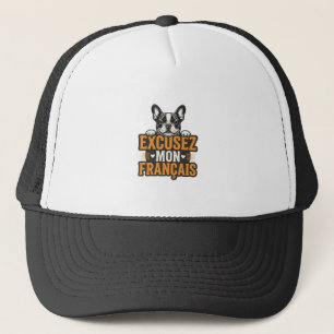 Gorra De Camionero Excusez Mon Franais Bulldog Francés Vintage