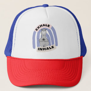 Gorra De Camionero Exhale Inhale Llama Yoga pose graciosa