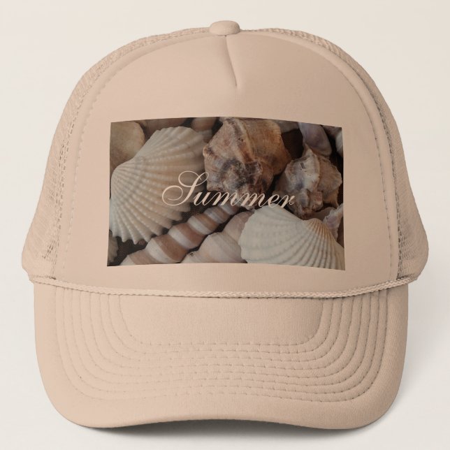 Gorra De Camionero Exótica fotografía de las conchas marinas tropical (Anverso)