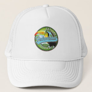 Gorra De Camionero Explora el logotipo de fabuloso Costa Rica