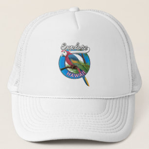 Gorra De Camionero Explora el logotipo retro de Hawái