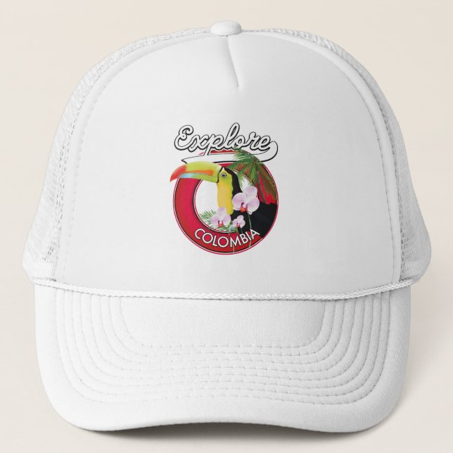 Gorra De Camionero Explora logo retro de Colombia (Anverso)