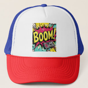 Gorra De Camionero Explosión Retro Boombox