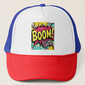 Gorra De Camionero Explosión Retro Boombox