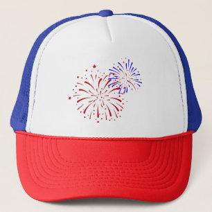 Gorra De Camionero Explosiones de fuegos artificiales