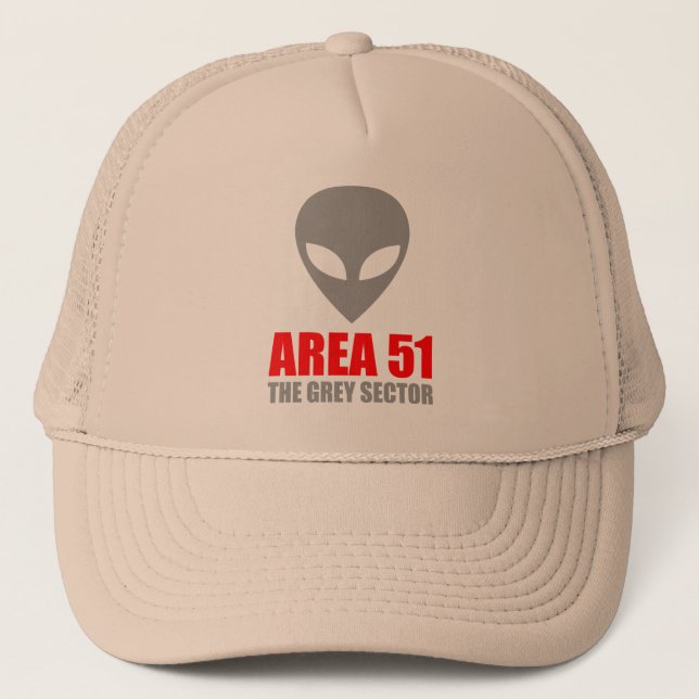 Gorra De Camionero Extranjero del gris del ÁREA 51 (Anverso)