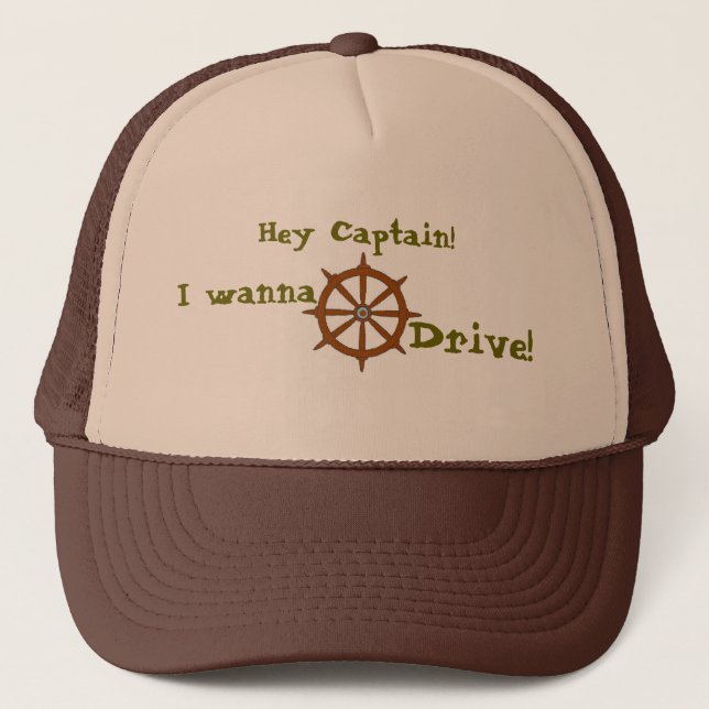 Gorra De Camionero Ey capitán I quiere conducir (Anverso)