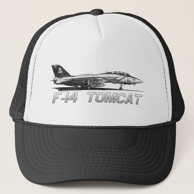 Gorra De Camionero F14 Tomcat VF-103 Rogers alegre - dibujo (Anverso)