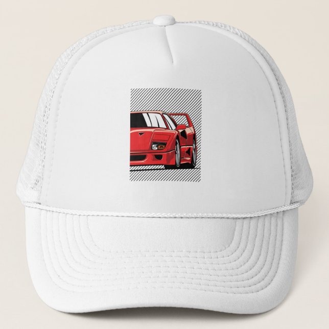 Gorra De Camionero F40 Carreras (Anverso)