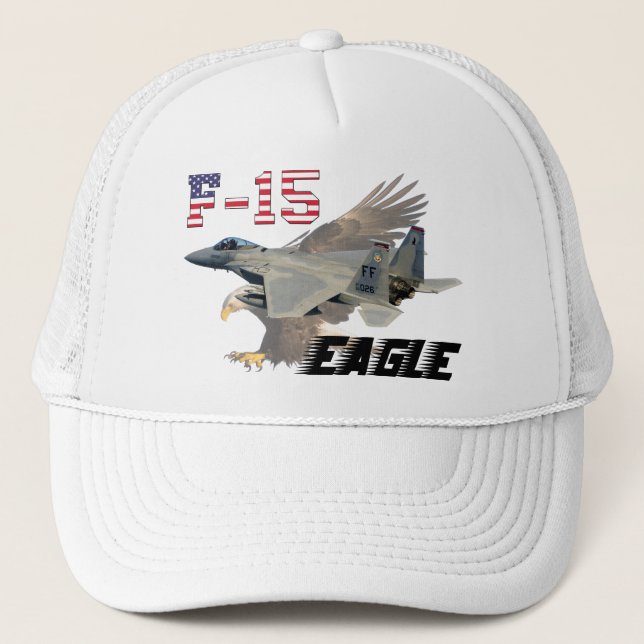 Gorra De Camionero F-15C Eagle USAF Background Bald Eagle (Anverso)
