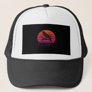 Gorra De Camionero F-Caw-F Cuervo Divertido Clásico Minimalista Limpi