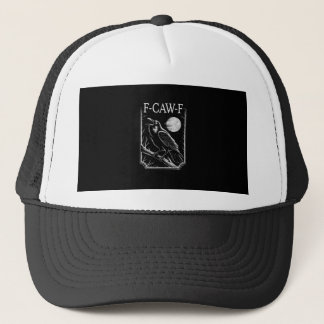 Gorra De Camionero F-Caw-F Cuervo Mínimo – Pájaro Gótico Retro Divert