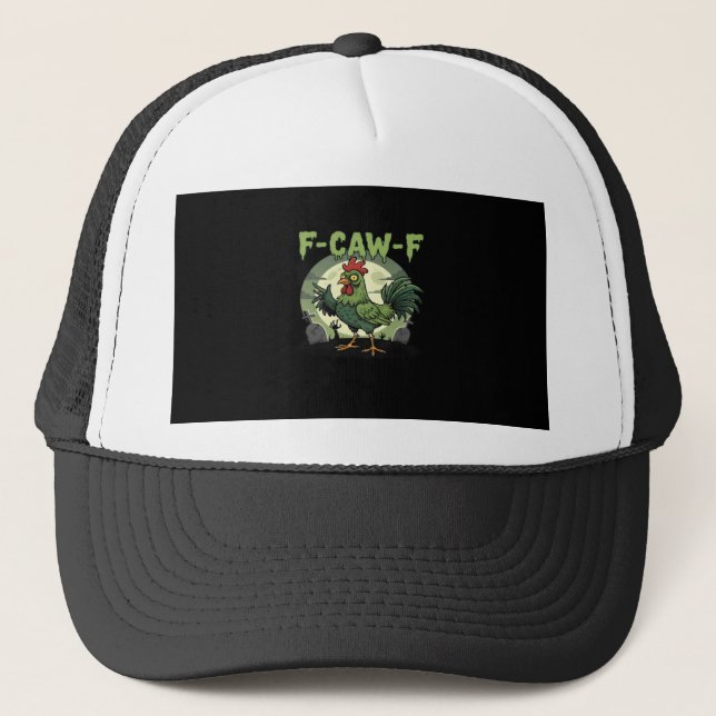 Gorra De Camionero F-Caw-F Funny Chicken Halloween Vintage Classic (Anverso)