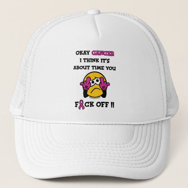 Gorra De Camionero F#CK OFF... Cáncer de mama (Anverso)