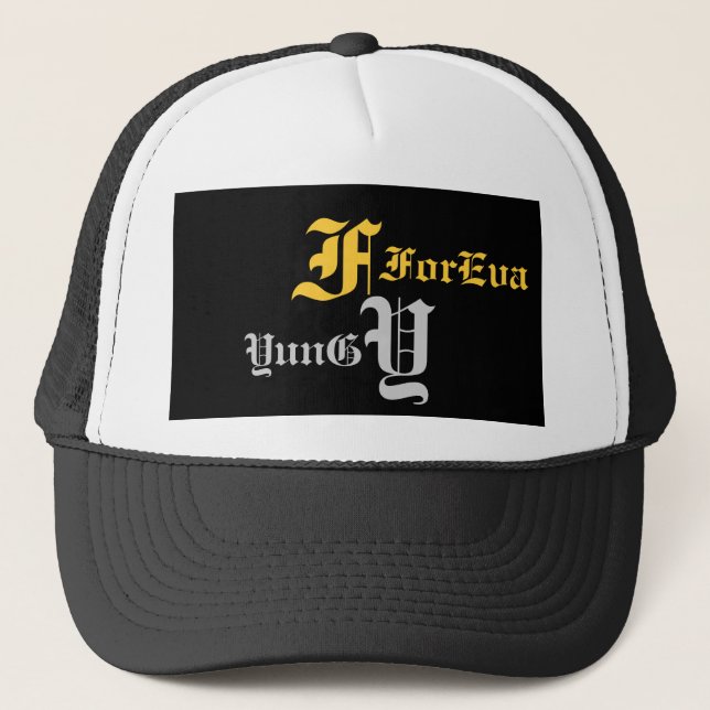Gorra De Camionero F, Y, ForEva, YunG (Anverso)