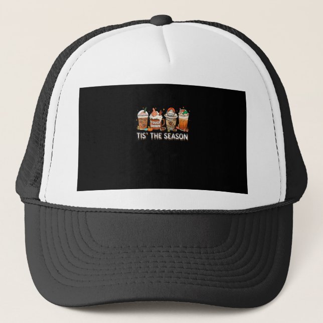 Gorra De Camionero Fa de Halloween de la Calabaza de la Temporada (Anverso)