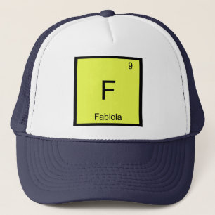 Gorra De Camionero Fabiola Nombre Química Elemento Tabla Periódica