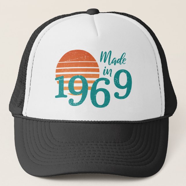 Gorra De Camionero Fabricado En 1969 Vintage (Anverso)