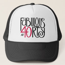 Gorra De Camionero Fabuloso con 40 rojos