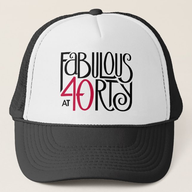 Gorra De Camionero Fabuloso con 40 rojos (Anverso)