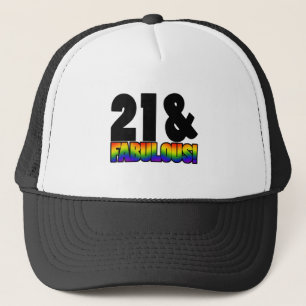 Gorra De Camionero Fabuloso cumpleaños número 21 de los gays