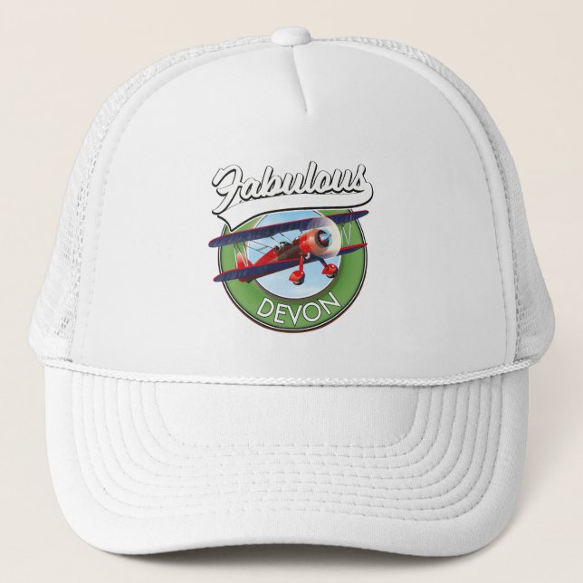 Gorra De Camionero Fabuloso parche de viaje Devon. (Anverso)