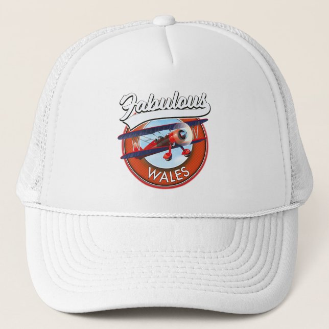 Gorra De Camionero Fabulous Wales estilo retro parche de viaje (Anverso)