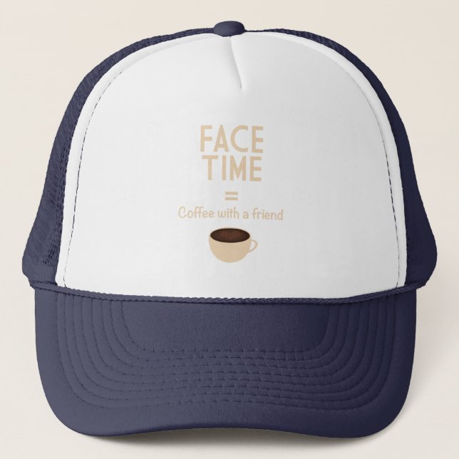 Gorra De Camionero FaceTime = café con un amigo (Anverso)