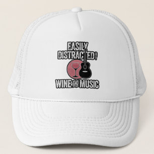 Gorra De Camionero Fácilmente distrado por el vino y la música