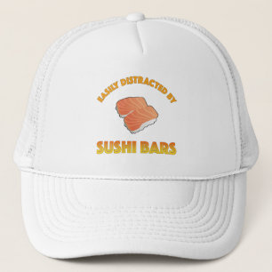Gorra De Camionero Fácilmente Distraído Por Barras De Sushi