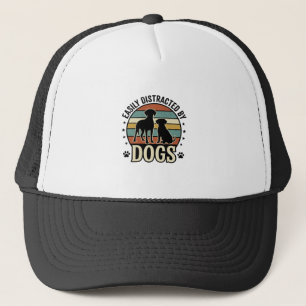 Gorra De Camionero Fácilmente Distraído por Diseños de Silueta Vintag