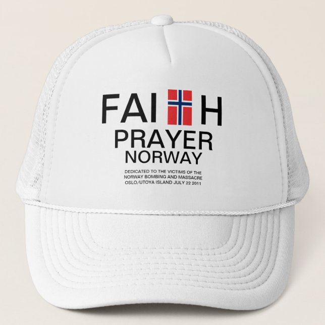 GORRA DE CAMIONERO FAITH PRAYER NORWAY (Anverso)