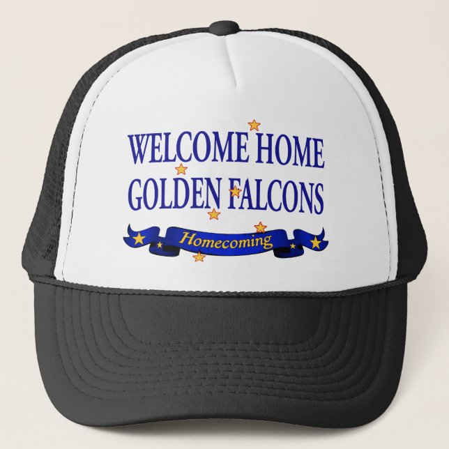 Gorra De Camionero Falcons de oro caseros agradables (Anverso)