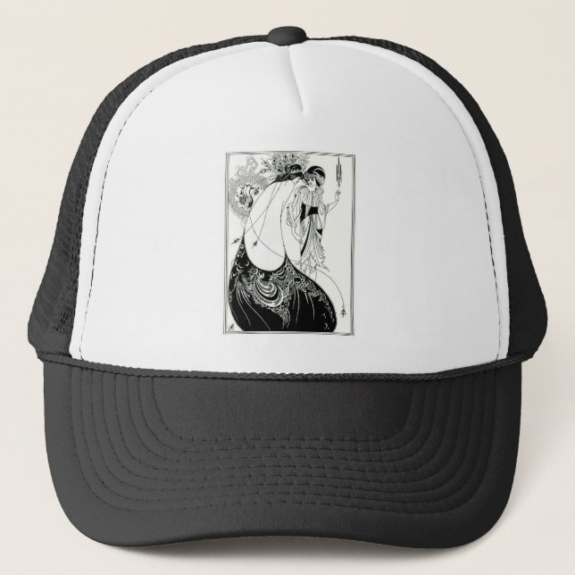 Gorra De Camionero Falda del pavo real de Aubrey Beardsley (Anverso)