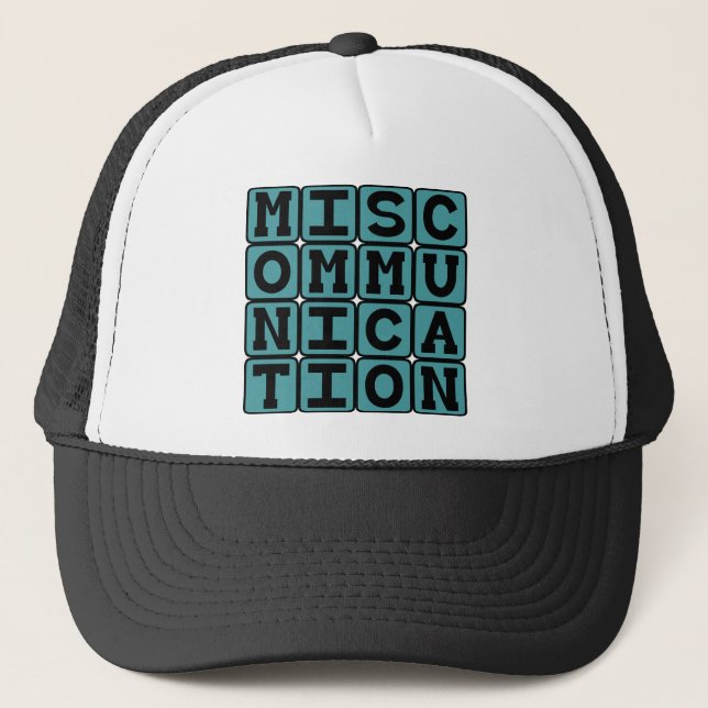 Gorra De Camionero Falta de comunicación, falta de comunicación (Anverso)