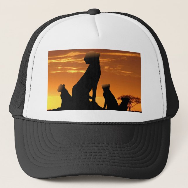 Gorra De Camionero Familia Cheetah (Anverso)