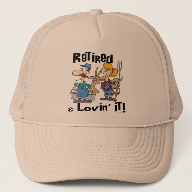 Gorra De Camionero Familia de cabras y jubilados (Anverso)