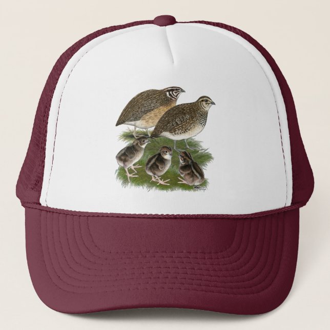 Gorra De Camionero Familia de codornices Coturnix (Anverso)