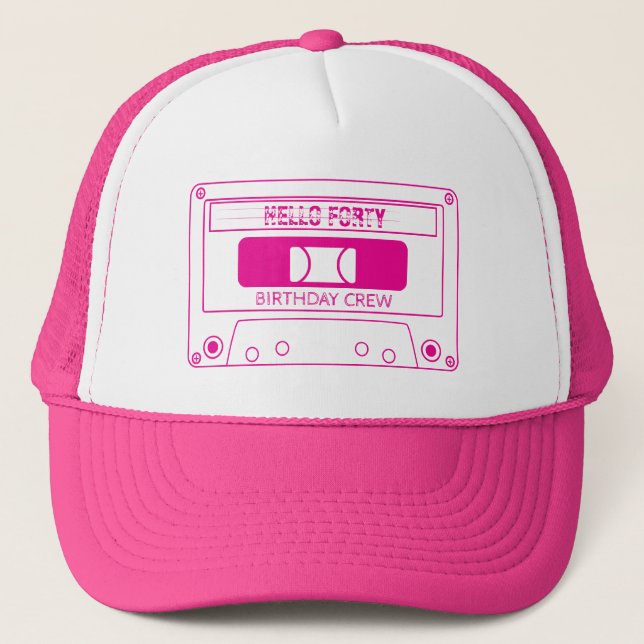 Gorra De Camionero Familia de cumpleaños de Cassette 1985 (Anverso)