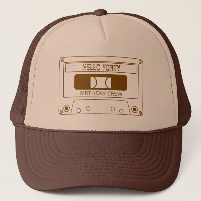 Gorra De Camionero Familia de cumpleaños de Cassette 1985 (Anverso)