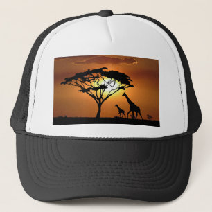 Gorra De Camionero familia de la jirafa