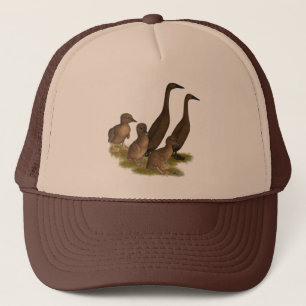 Gorra De Camionero Familia de patos corredores de chocolate