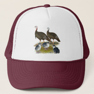 Gorra De Camionero Familia de pavos salvajes del este
