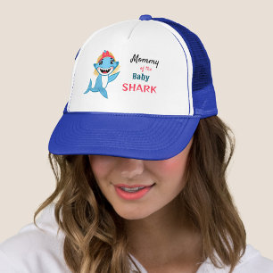 Gorra De Camionero Familia de tiburones felices Mamá tiburón