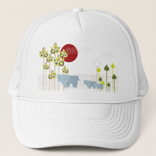 Gorra De Camionero Familia linda caprichosa del elefante en los