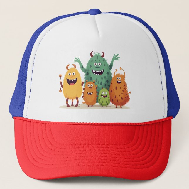 Gorra De Camionero Familia Monsters (Anverso)