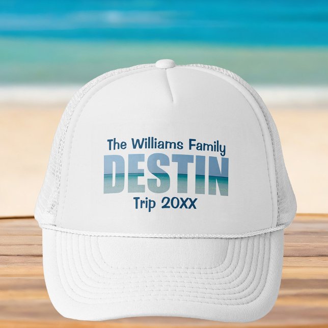 Gorra De Camionero Familia personalizada Destin Beach Trip (Subido por el creador)