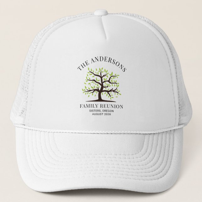 Gorra De Camionero Familia Reunion Genealogy Tree Mating Personalizad (Anverso)